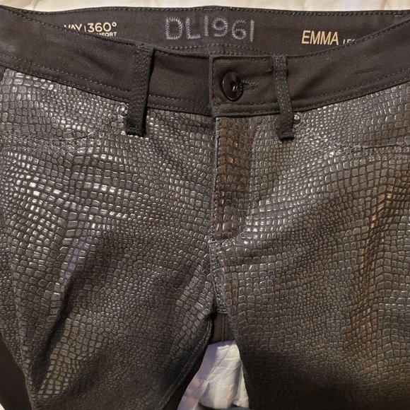 Dl1961 Women’s Emma Snake Print Embossed Skinny - Picture 3 of 8